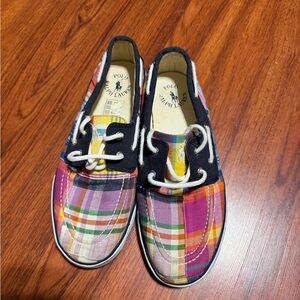 Polo by Ralph Lauren Multicolor Plaid Boat Shoes